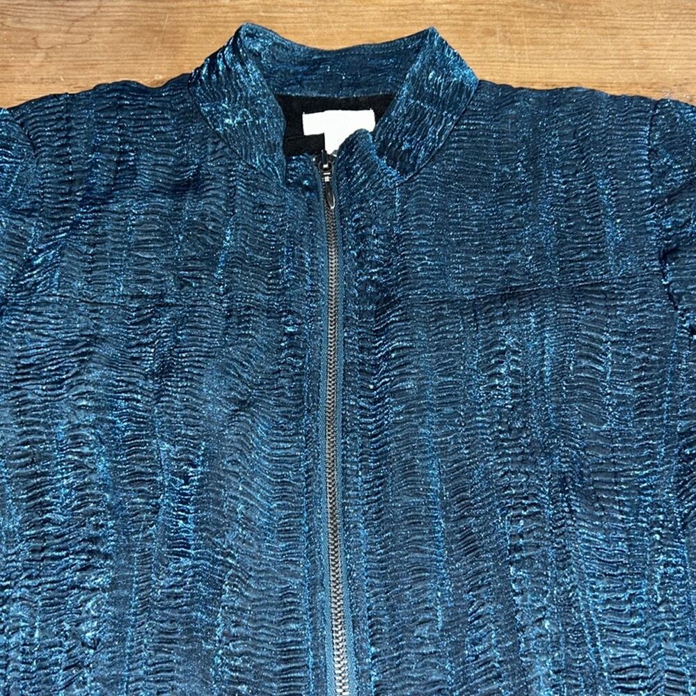 Woman’s Chico Elegant Teal Women's Lightweight Jacket Size 0 - Picture 4 of 7